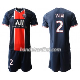 Paris Saint-Germain Thiago Silva 2 Kinder Heim Trikotsatz 2020/21 Kurzarm (+ Kurze Hosen)